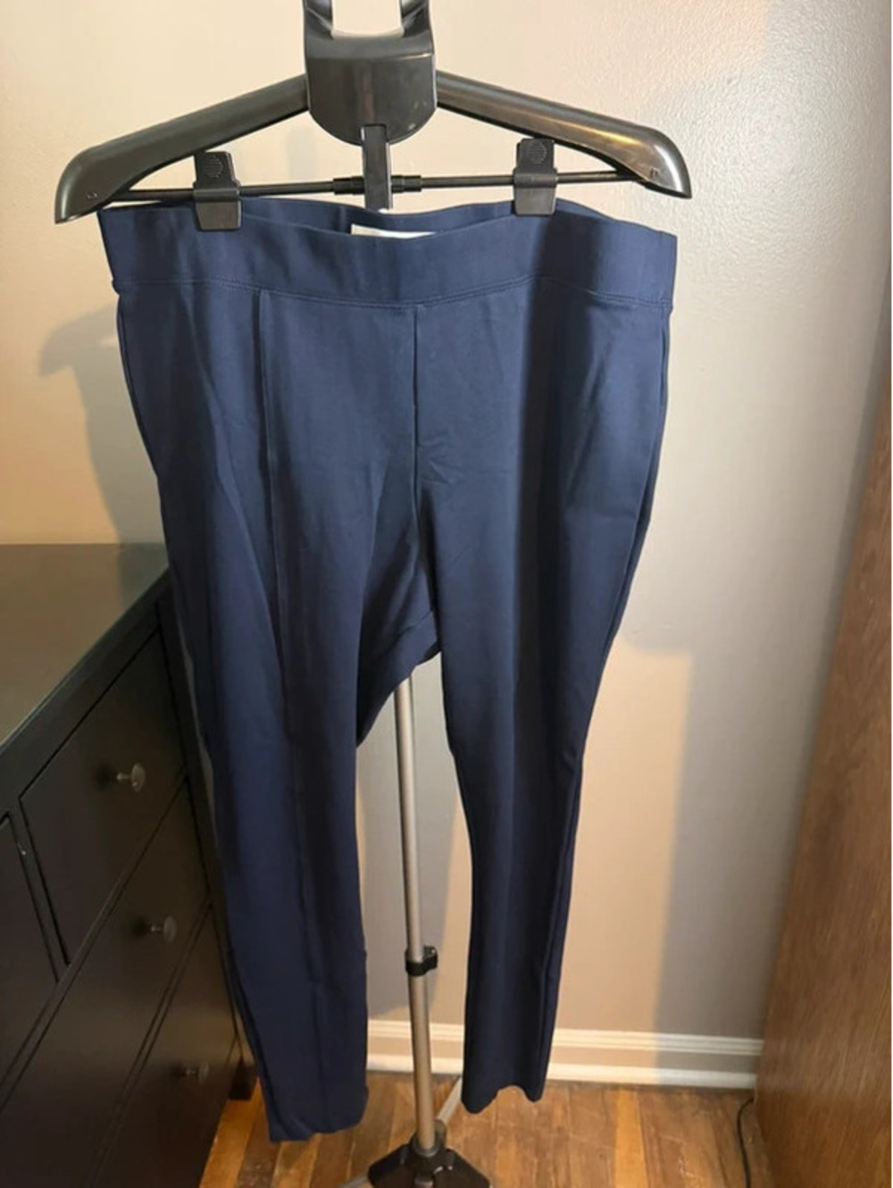 Old Navy Stevie Pants XL Navy Blue Pull-On Ponte Skinny Ankle Pants
